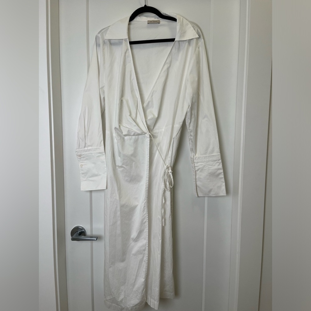 St.Agni White Wrap Dress - Picture 2 of 5